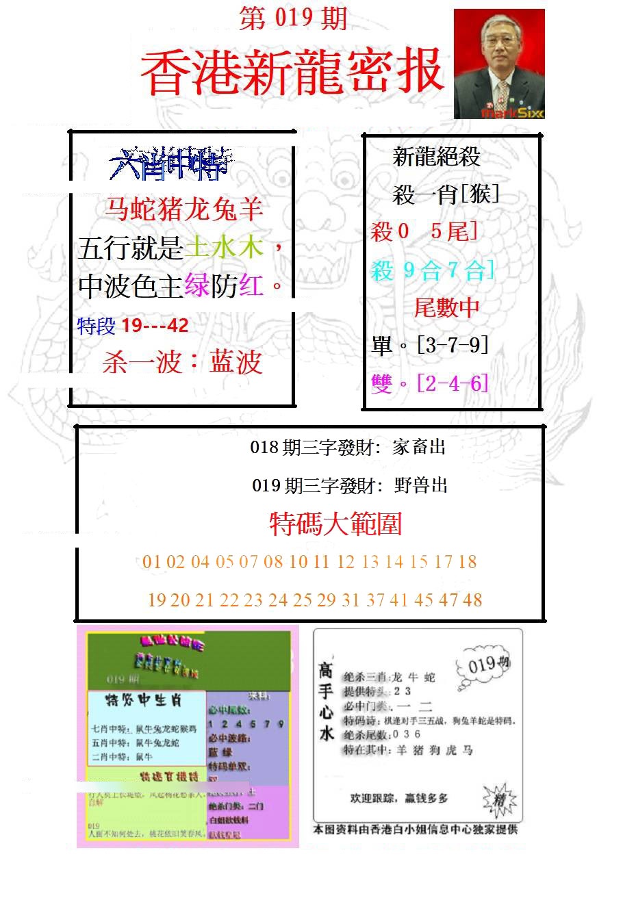 019期新龙密报[图]