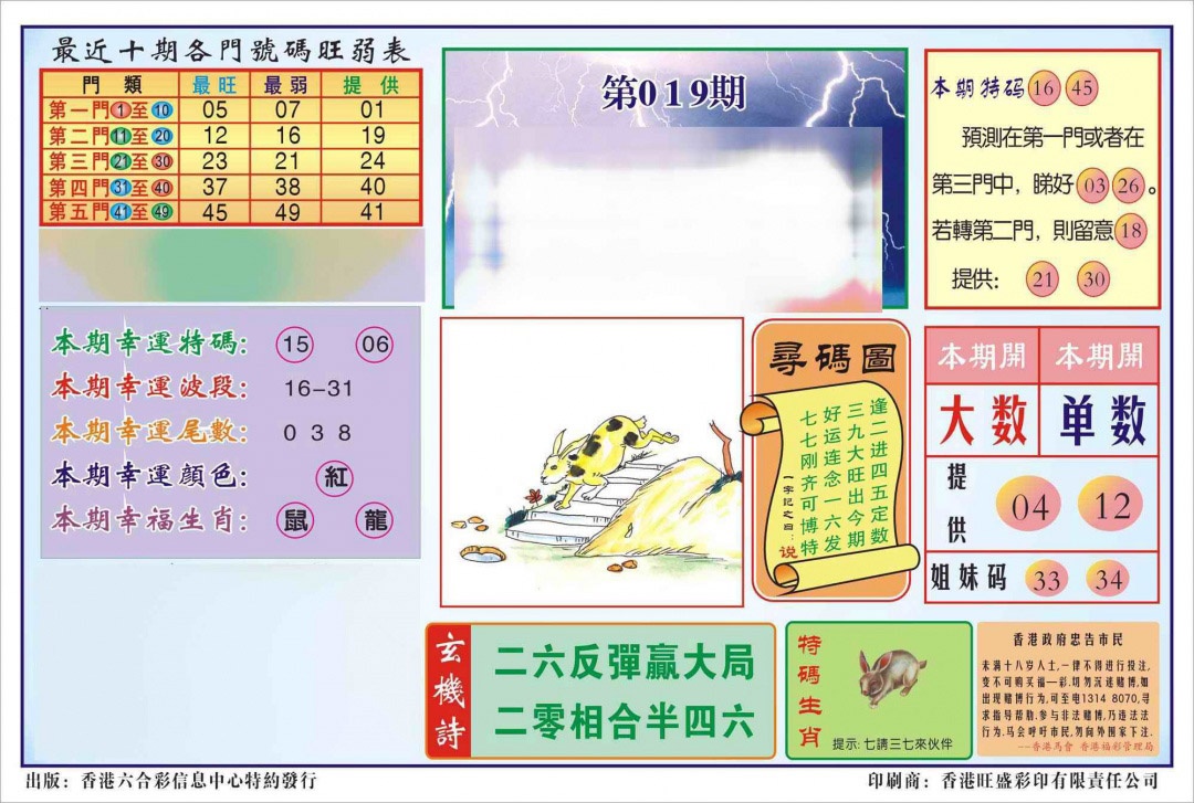 019期香港逢赌必羸(新图)[图]