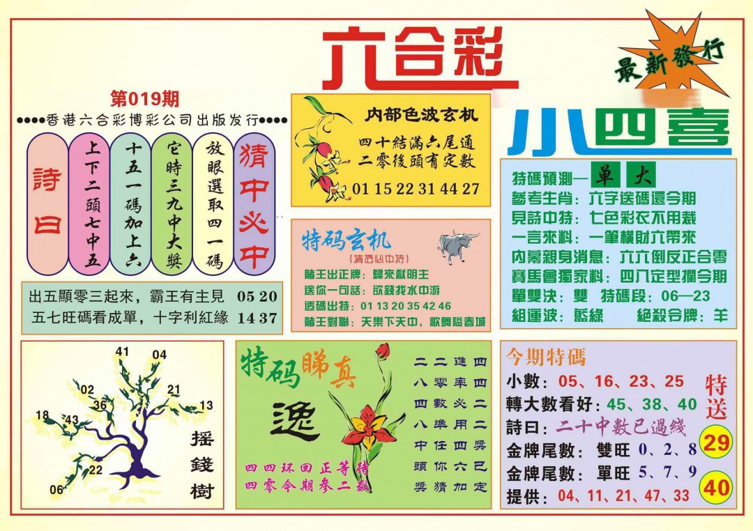 019期香港小四喜(新图)[图]