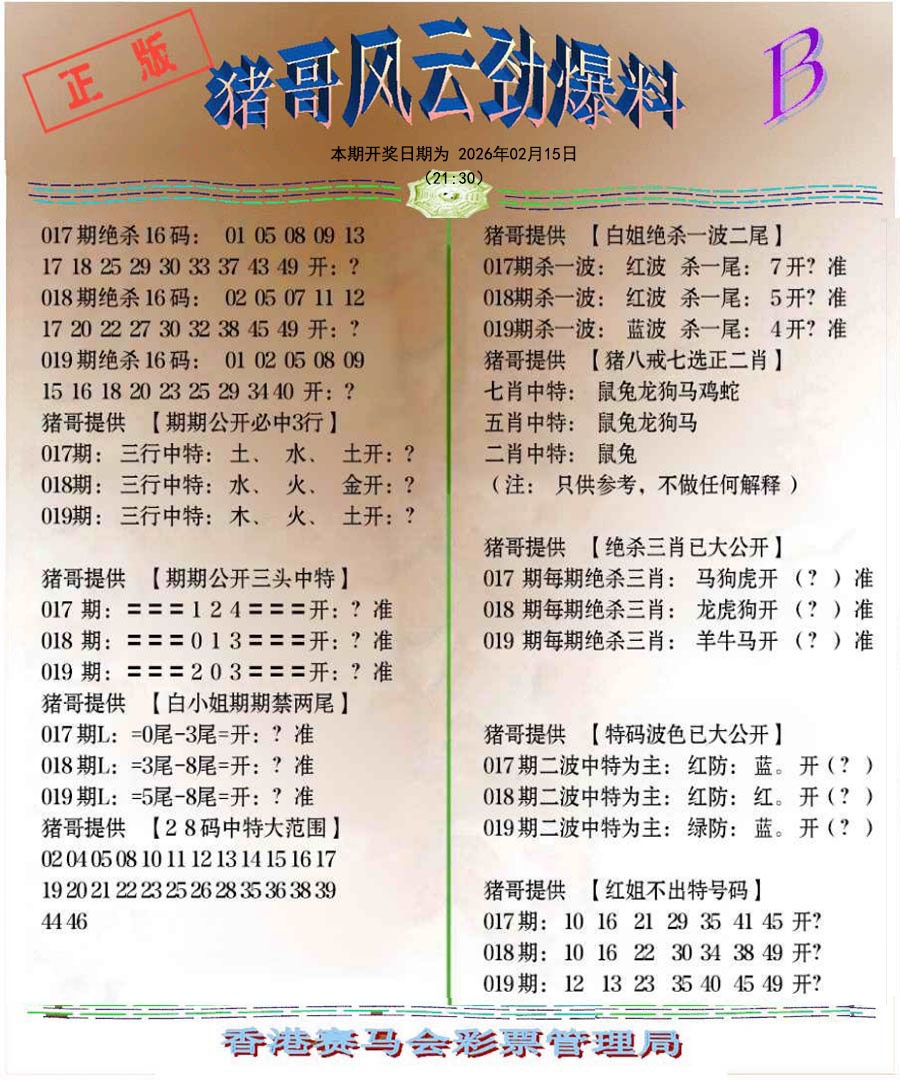 019期猪哥风云劲爆料B[图]