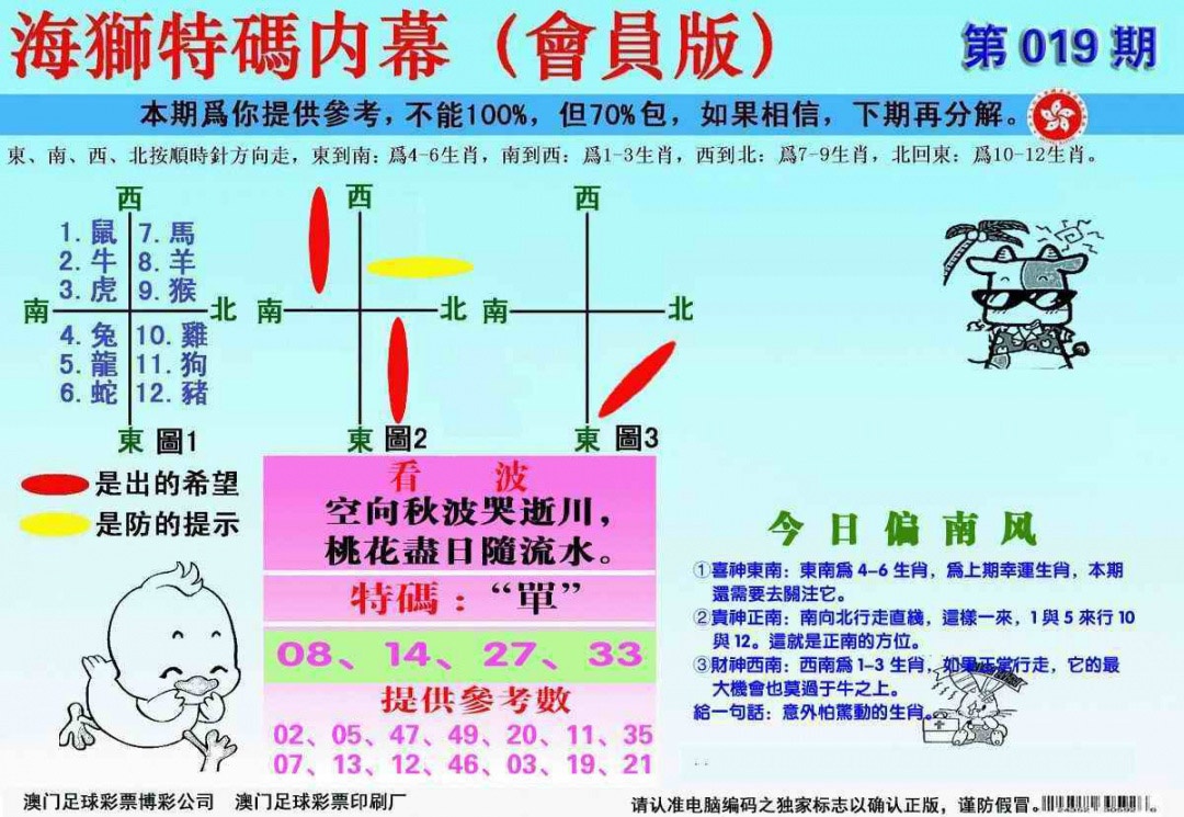 019期另版海狮特码内幕报[图]