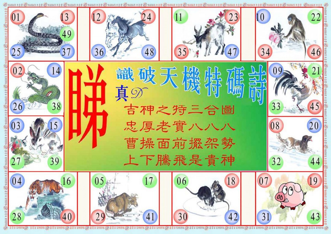 019期识破天机B版[图]