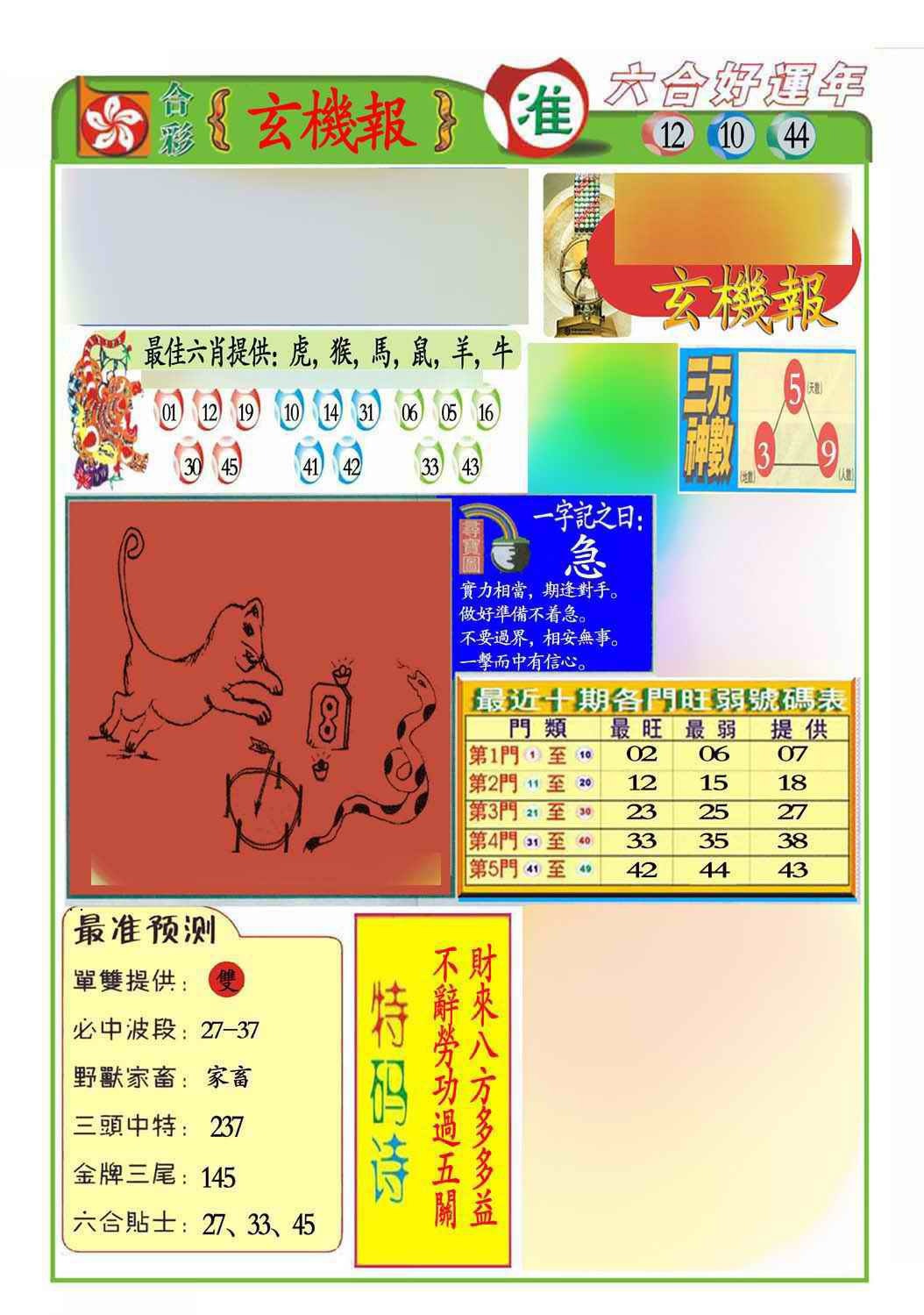 019期马经玄机报(新图推荐)[图]