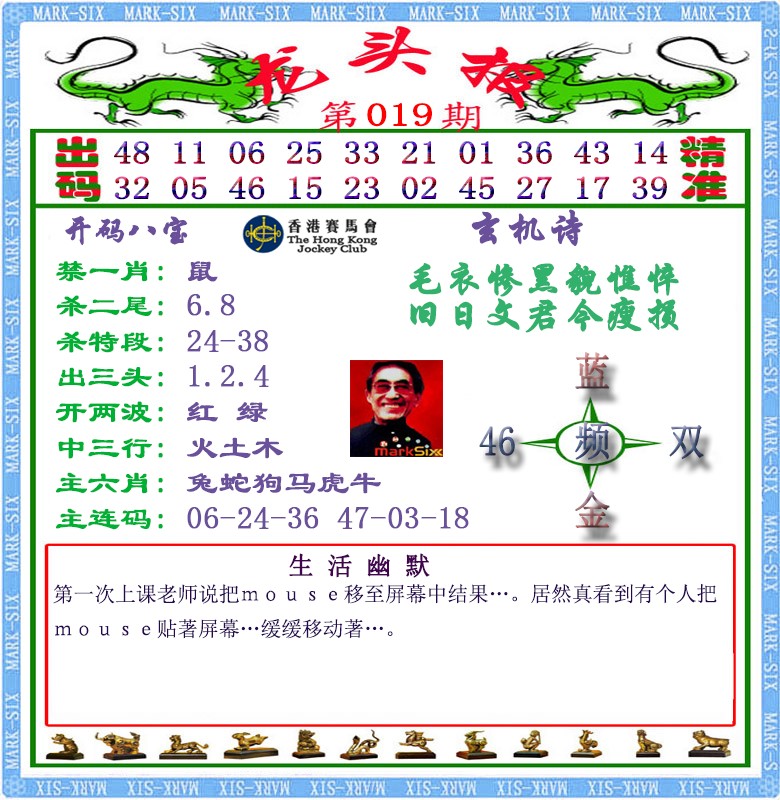 019期马经龙头报（荐）[图]
