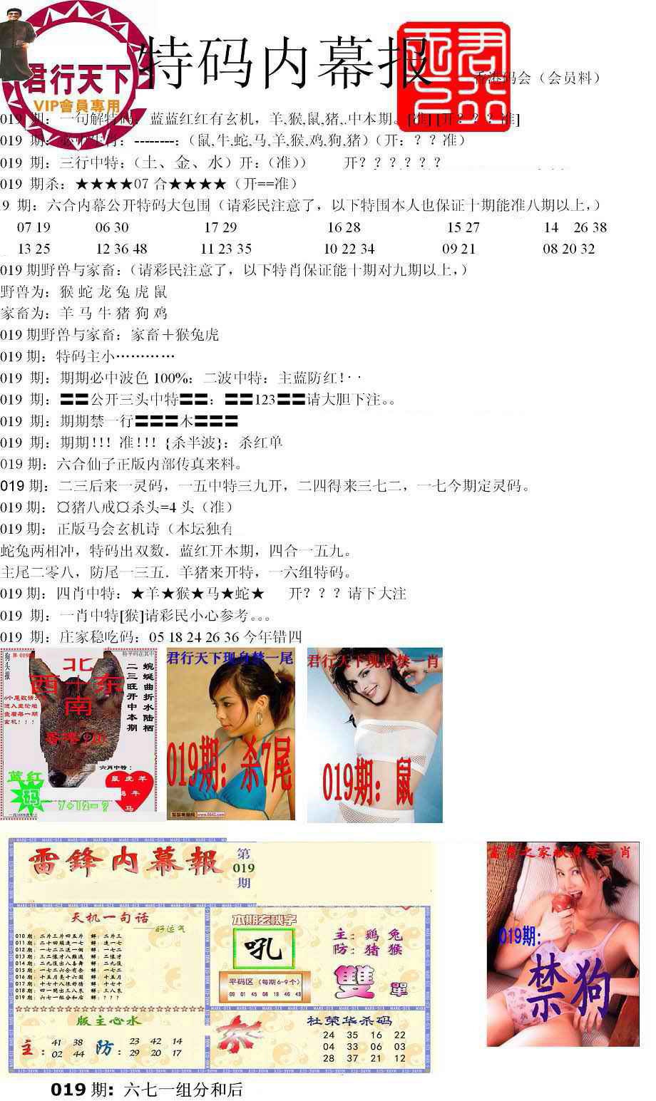 019期特码内幕报[图]