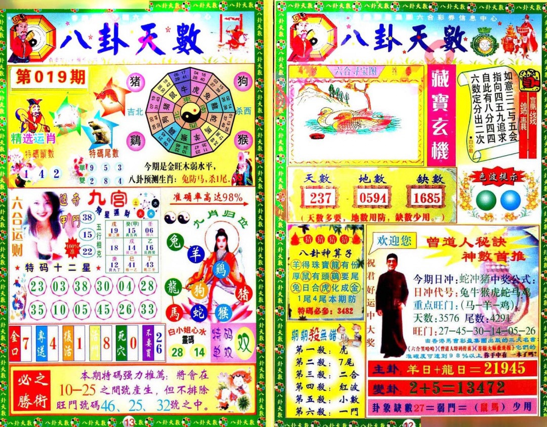 019期八卦天数[图]