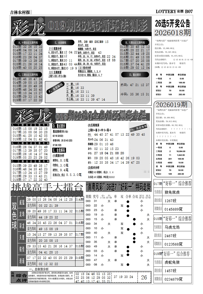 019期七星彩图(高清)D[图]