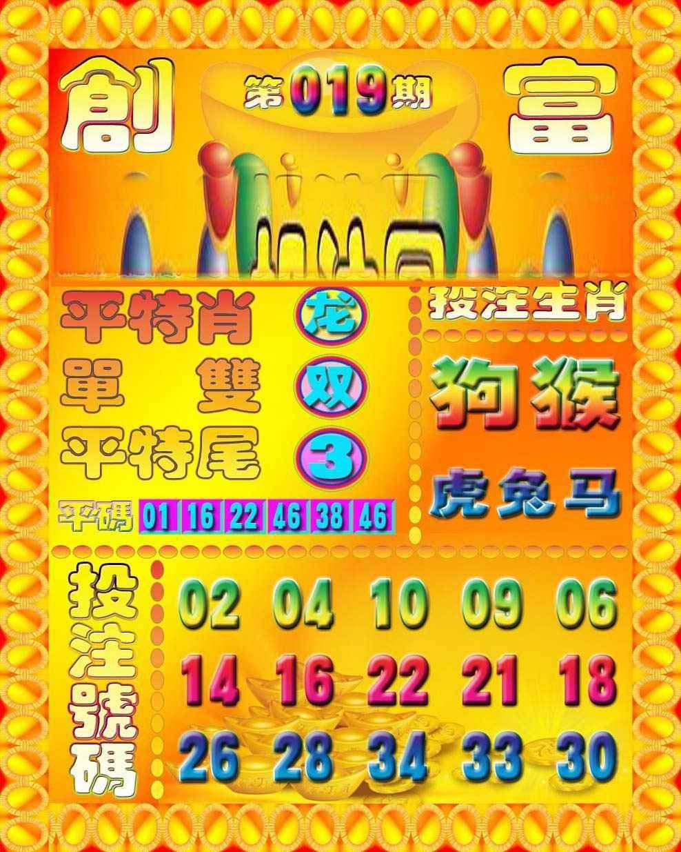 019期创富投注图[图]